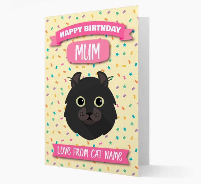 'Happy Birthday Mum' - Personalised {breedCommonName} Birthday Card